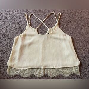 Forever 21 Lace Spaghetti Strap Crop Top